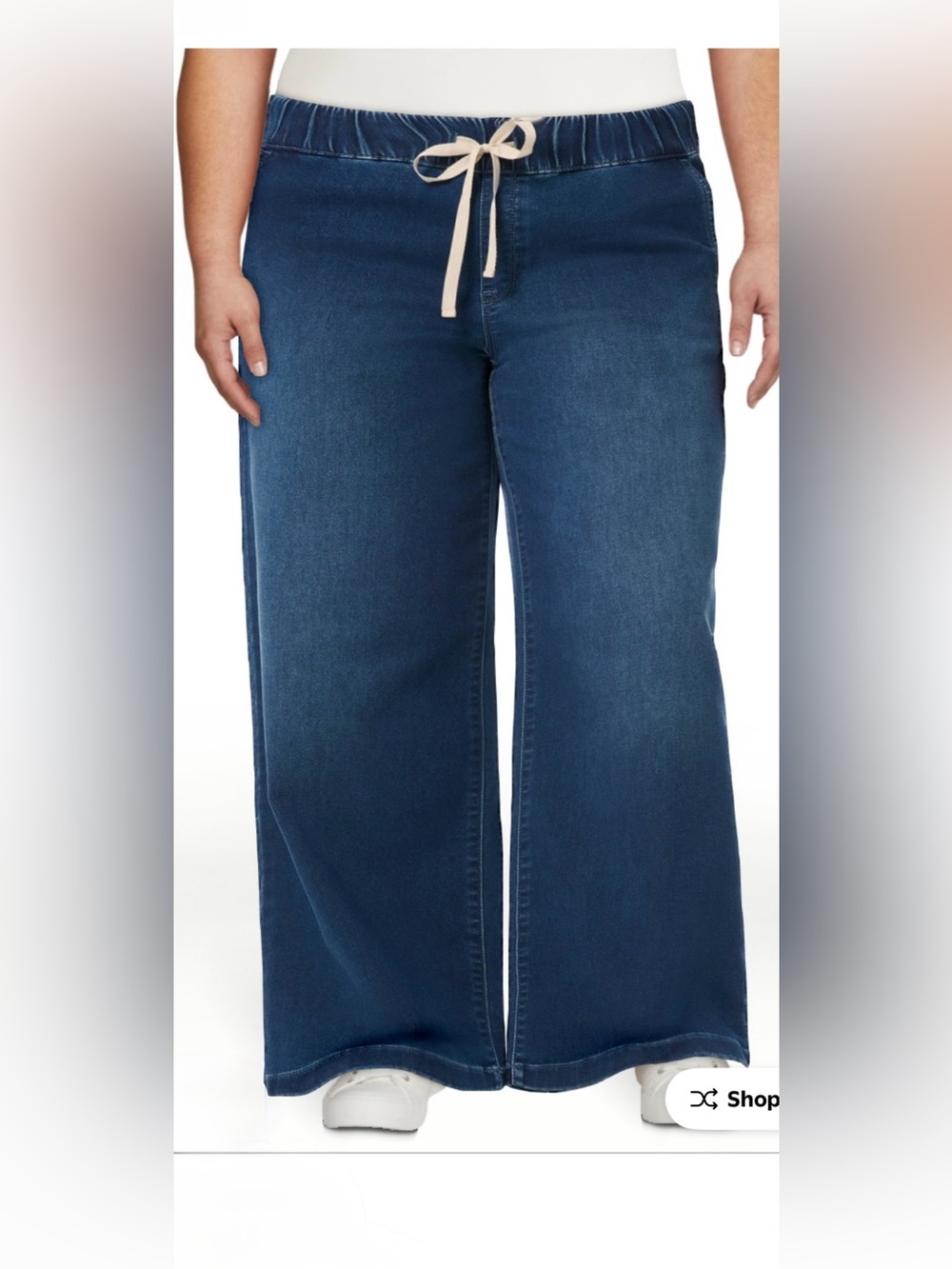 Gloria Vanderbilt Swan Series
Women's Drawstring Pull On Wide Leg Jeans- NWT-3X